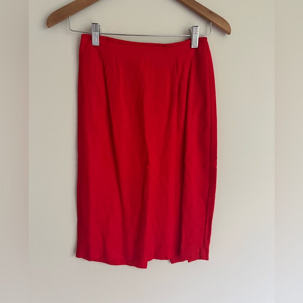 Vintage red pencil skirt size 0
